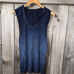 Fillmore America Vintage Wash Sleeveless Hooded Shirt Size Small